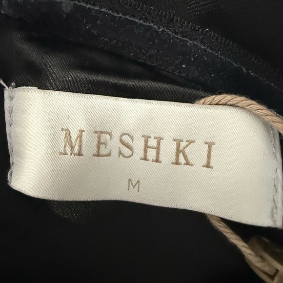 Meshki Black Strapless Sheath Maxi Dress with Front Slit Size M NWT - Picture 2 of 12